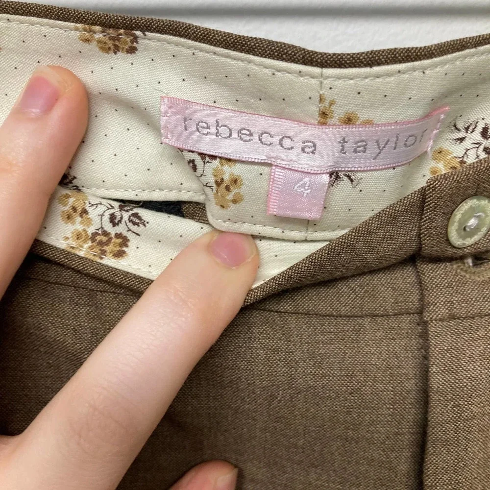 Rebecca Taylor tan 2 piece wool suit - Picture 11 of 11